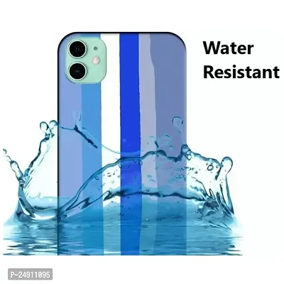 Imperium Ultra Slim Soft Silicon Anti-Slip Shockproof Protective Rainbow Pattern Cover for Apple iPhone 13 (Blue)-thumb5