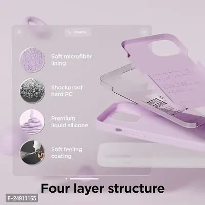 Imperium Silicone Back Case for Apple iPhone 15 |Liquid Silicone| Thin, Slim, Soft Rubber Gel Case | Raised Bezels for Extra Protection of Camera  Screen (Lilac).-thumb3