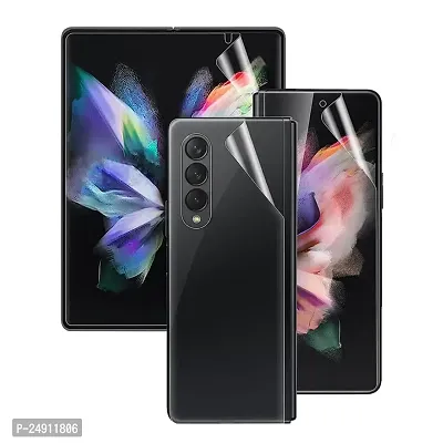 Imperium HD Clear Screen Protector (Full Covered Outer + Inside TPU Film + Back Panel) designed for Samsung Galaxy Fold 3 5G - Transaprent