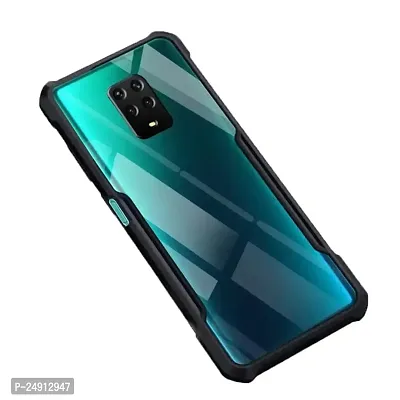 Imperium Poco M2 Pro Shockproof Bumper Crystal Clear Back Cover | 360 Degree Protection TPU+PC | Camera Protection | Acrylic Transparent Back Cover for Poco M2 Pro - Black.