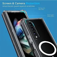 Imperium Magnetic Wireless Charging compatible Case for Samsung Galaxy Z Fold 4 5G | MilitaryGrade Protection | Hard Back  Soft Bumper | Raised Bezels for Extra Protection of Camera  Screen (Clear).-thumb2