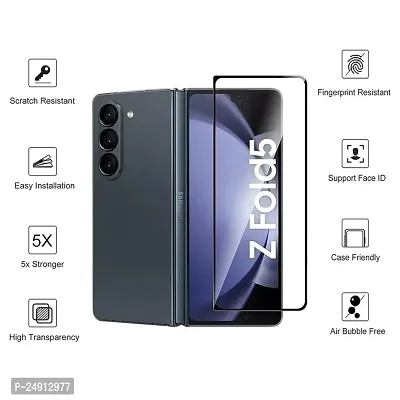 Imperium HD Clear Tempered Glass Screen Protector designed for Samsung Galaxy Fold 5 5G - Transaprent-thumb2