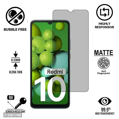 Imperium Frosted Matte Finish (Anti-Scratch) Tempered Glass Screen Protector for Redmi 10.-thumb2