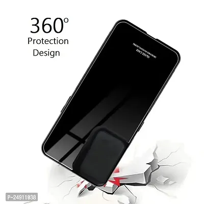 Imperium Toughened Glossy Hybrid Back Case for Vivo V23 5G (Tempered Glass Back Panel + TPU Frame) Compatible for Vivo V23 5G - Black.-thumb5