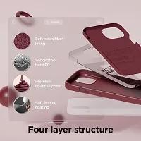 Imperium Silicone Back Case for Apple iPhone 15 |Liquid Silicone| Thin, Slim, Soft Rubber Gel Case | Raised Bezels for Extra Protection of Camera  Screen (Burgandy).-thumb2