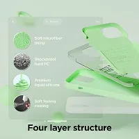 Imperium Silicone Back Case for Apple iPhone 15 Plus |Liquid Silicone| Thin, Slim, Soft Rubber Gel Case | Raised Bezels for Extra Protection of Camera  Screen (Light Green).-thumb2