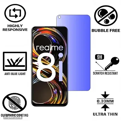 Imperium Anti Blue Light (Blue Light Resistant to Protect your Eyes) Tempered Glass Screen Protector for Realme 8i-thumb2