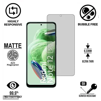 Imperium Frosted Matte Finish (Anti-Scratch) Tempered Glass Screen Protector for Redmi Note 12 5G.-thumb2