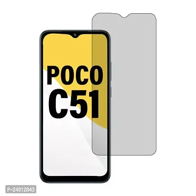 Imperium Frosted Matte Finish (Anti-Scratch) Tempered Glass Screen Protector for Poco C51.