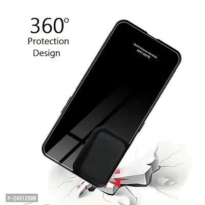 Imperium Toughened Glossy Hybrid Back Case for Redmi 10 (Tempered Glass Back Panel + TPU Frame) Compatible for Redmi 10 - Black.-thumb5