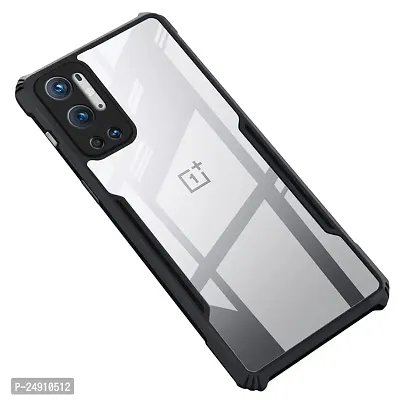 Imperium OnePlus 9 Pro Shockproof Bumper Crystal Clear Back Cover | 360 Degree Protection TPU+PC | Camera Protection | Acrylic Transparent Back Cover for OnePlus 9 Pro (Black)