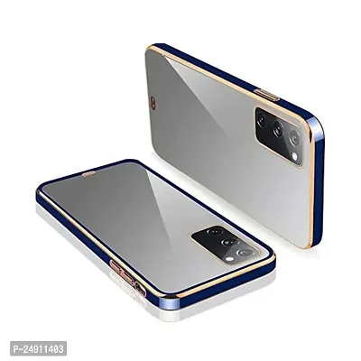 Imperium Chrome Plated Transparent Silicone Back Cover for Samsung Galaxy S20 FE (Blue).