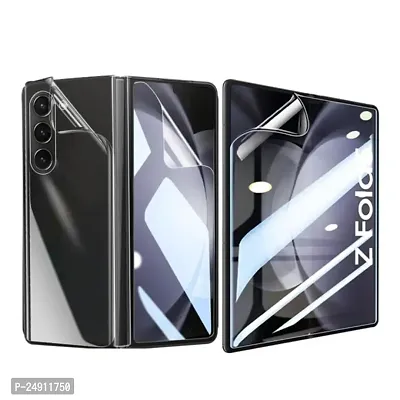 Imperium HD Clear Screen Protector (Full Covered Outer + Inside TPU Film + Back Panel) designed for Samsung Galaxy Fold 5 5G - Transaprent