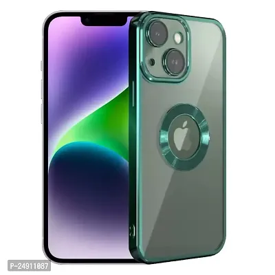 Imperium Clear Back Case for Apple iPhone 14 Plus [Never Yellow] Luxury Electroplating Protective Slim Thin Cover with Camera Lens Protector Design Compatible for Apple iPhone 14 Plus - Green.-thumb0