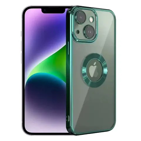 Imperium Clear Back Case for Apple iPhone 14 Plus [Never Yellow] Luxury Electroplating Protective Slim Thin Cover with Camera Lens Protector Design Compatible for Apple iPhone 14 Plus - Green.