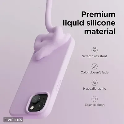 Imperium Silicone Back Case for Apple iPhone 15 |Liquid Silicone| Thin, Slim, Soft Rubber Gel Case | Raised Bezels for Extra Protection of Camera  Screen (Lilac).-thumb2