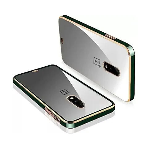 Imperium Chrome Plated Transparent Silicone Back Cover for OnePlus 7.