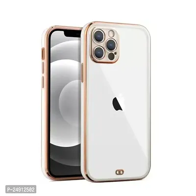 Imperium Chrome Plated Transparent Silicone Back Cover for Apple iPhone 12 Pro (White).