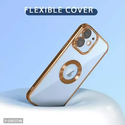 Imperium Clear Back Case for Apple iPhone 12 [Never Yellow] Luxury Electroplating Protective Slim Thin Cover with Camera Lens Protector Design Compatible for Apple iPhone 12 - Gold.-thumb4