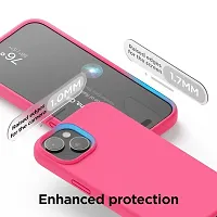 Imperium Silicone Back Case for Apple iPhone 15 |Liquid Silicone| Thin, Slim, Soft Rubber Gel Case | Raised Bezels for Extra Protection of Camera  Screen (Neon Pink).-thumb3