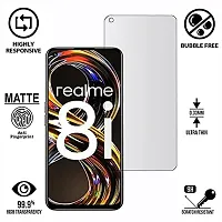 Imperium Frosted Matte Finish (Anti -Scratch) Tempered Glass Screen Protector for Realme 8i-thumb1