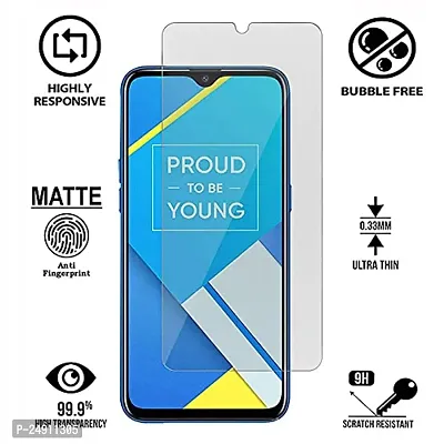 Imperium Frosted Matte Finish (Anti -Scratch) Tempered Glass Screen Protector for Realme C2-thumb2