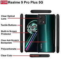 Imperium Realme 9 Pro Plus Shockproof Bumper Crystal Clear Back Cover | 360 Degree Protection TPU+PC | Camera Protection | Acrylic Transparent Back Cover for Realme 9 Pro Plus - Black.-thumb1