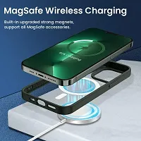 Imperium Clear [Wireless Charging Compatible], [Strong Magnet] [Non-Yellowing] [Military Grade Protection] Magnetic Slim Thin Bumper Phone Cover Compatible for Apple iPhone 13 Pro Max-thumb1