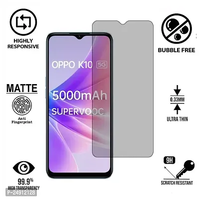 Imperium Frosted Matte Finish (Anti -Scratch) Tempered Glass Screen Protector for OPPO K10 5G-thumb2