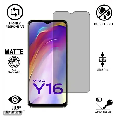 Imperium Frosted Matte Finish (Anti -Scratch) Tempered Glass Screen Protector for Vivo Y16-thumb2