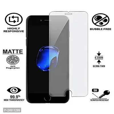 Imperium Frosted Matte Finish (Anti -Scratch) Tempered Glass Screen Protector compatible for Apple Iphone 7 Plus  Iphone 8 Plus-thumb2