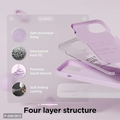 Imperium Silicone Back Case for Apple iPhone 15 Plus |Liquid Silicone| Thin, Slim, Soft Rubber Gel Case | Raised Bezels for Extra Protection of Camera  Screen (Lilac).-thumb3