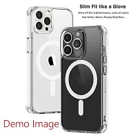 Imperium Apple iPhone 14 Pro Hybrid Magnetic Case| Supports Magnetic Wireless Charging| (TPU + Polycarbonate) Compatible for Apple iPhone 14 Pro - Transparent-thumb4