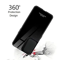 Imperium Toughened Glossy Hybrid Back Case for Vivo Y20G (Tempered Glass Back Panel + TPU Frame) Compatible for Vivo Y20G - Black.-thumb4