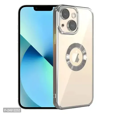 Imperium Clear Back Case for Apple iPhone 13 [Never Yellow] Luxury Electroplating Protective Slim Thin Cover with Camera Lens Protector Design Compatible for Apple iPhone 13 - Silver.-thumb0