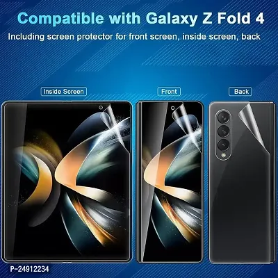 Imperium HD Clear Screen Protector (Full Covered Outer + Inside TPU Film + Back Panel) designed for Samsung Galaxy Fold 4 5G - Transaprent-thumb2