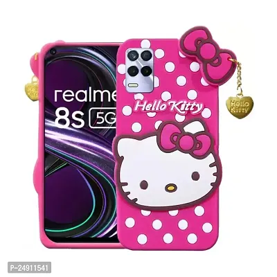 Imperium 3D Hello Kitty Soft Rubber-Silicon Back Cover for Realme 8s 5G