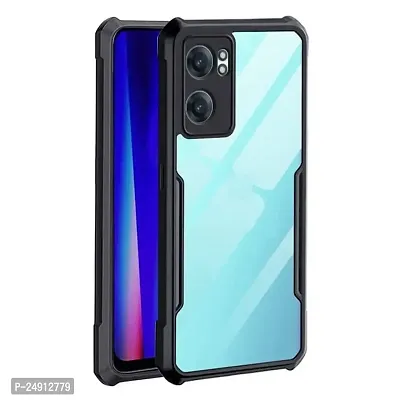 Imperium Oppo A57 Shockproof Bumper Crystal Clear Back Cover | 360 Degree Protection TPU+PC | Camera Protection | Acrylic Transparent Back Cover for Oppo A57 - Black.