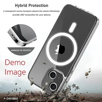 Imperium Apple iPhone 14 Pro Hybrid Magnetic Case| Supports Magnetic Wireless Charging| (TPU + Polycarbonate) Compatible for Apple iPhone 14 Pro - Transparent-thumb4