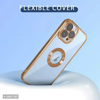 Imperium Clear Back Case for Apple iPhone 12 Pro Max [Never Yellow] Luxury Electroplating Protective Slim Thin Cover with Camera Lens Protector Design Compatible for Apple iPhone 12 Pro Max - Gold.-thumb4