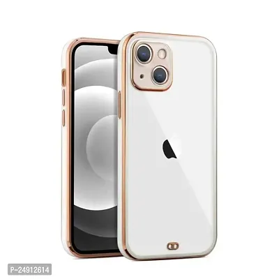 Imperium Chrome Plated Transparent Silicone Back Cover for Apple iPhone 13 Mini (White).