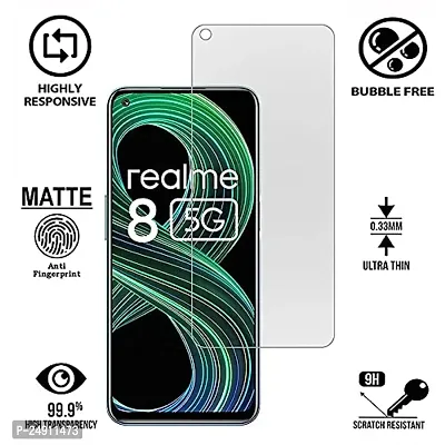 Imperium Frosted Matte Finish (Anti -Scratch) Tempered Glass Screen Protector for Realme 8 5G  Realme 8s 5G-thumb2