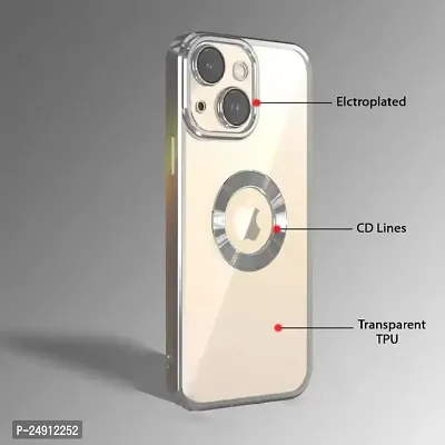 Imperium Clear Back Case for Apple iPhone 13 [Never Yellow] Luxury Electroplating Protective Slim Thin Cover with Camera Lens Protector Design Compatible for Apple iPhone 13 - Silver.-thumb3