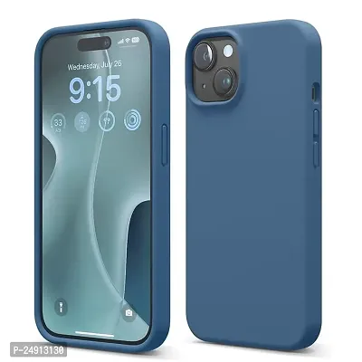 Imperium Silicone Back Case for Apple iPhone 15 Plus |Liquid Silicone| Thin, Slim, Soft Rubber Gel Case | Raised Bezels for Extra Protection of Camera  Screen (Storm Blue).