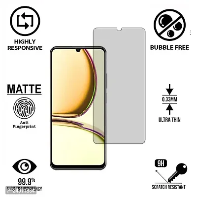 Imperium Frosted Matte Finish (Anti-Scratch) Tempered Glass Screen Protector for Realme C53.-thumb2