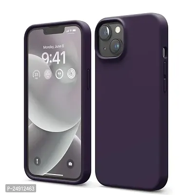 Imperium Silicone Back Case for Apple iPhone 13 |Liquid Silicone| Thin, Slim, Soft Rubber Gel Case | Raised Bezels for Extra Protection of Camera  Screen (Deep Purple).-thumb0