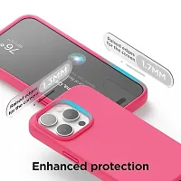 Imperium Silicone Back Case for Apple iPhone 15 Pro Max |Liquid Silicone| Thin, Slim, Soft Rubber Gel Case | Raised Bezels for Extra Protection of Camera  Screen (Neon Pink).-thumb3