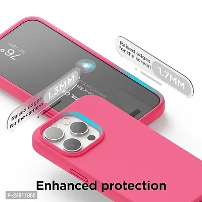 Imperium Silicone Back Case for Apple iPhone 15 Pro Max |Liquid Silicone| Thin, Slim, Soft Rubber Gel Case | Raised Bezels for Extra Protection of Camera  Screen (Neon Pink).-thumb4