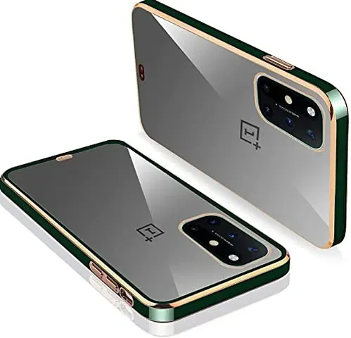 Imperium Chrome Plated Transparent Silicone Back Cover for OnePlus 8T.