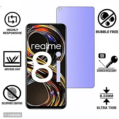 Imperium Anti Blue Light (Blue Light Resistant to Protect your Eyes) Tempered Glass Screen Protector for Realme 8i-thumb2